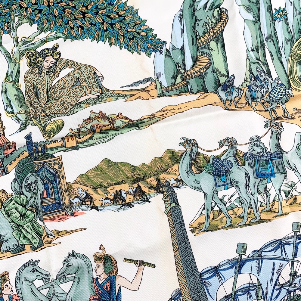 Hermès “Au FIL de la SOIE” Scarf - Picture 10 of 10